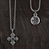 Unkaged GOTHIC CROSS Onyx Center Scott Kay Mens Sterling Silver Necklace with Cross Mead