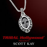 Mens Necklace Faith Cross Oval Pendant by Scott Kay