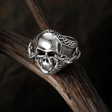 UnKaged Sterling Silver SKULL RING with Chained Eyes - Scott Kay Mens Jewelry Style Shot