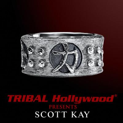 SAMURAI BAND RING Scott Kay Sterling Silver Ring for Men