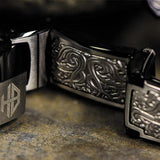 Hollis Bahringer Triumph Stainless Steel Mens Bracelet Close-up
