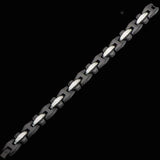 Hollis Bahringer Gotham Mens Black Steel Bracelet Flat View