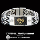 Hollis Bahringer Kingdom Dragon Mens Steel Bracelet