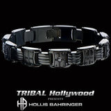 Hollis Bahringer Black Armor Mens Black Steel Bracelet