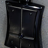 Hollis Bahringer Black Armor Shield Mens Steel Necklace Close-up