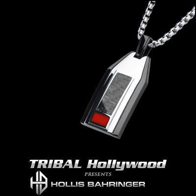 Hollis Bahringer Carbon Fiber Black Steel Mens Necklace