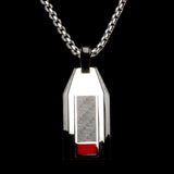 Hollis Bahringer Carbon Fiber Black Steel Mens Necklace 1