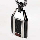 Hollis Bahringer Carbon Fiber Black Steel Mens Necklace Close-up