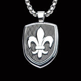 Hollis Bahringer French Quarter Fleur de Lis Steel Necklace Front View
