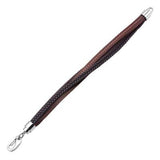 4-Way Brown Four Cord Multi-Style Leather Mens Bracelet Flat View