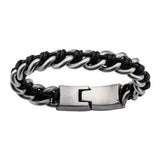 Steel and Leather Cord NIXON Heavy Duty Bracelet for Men Alt View