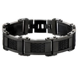 Bracelet for Men HONEYCOMB GUNMETAL and Black Steel