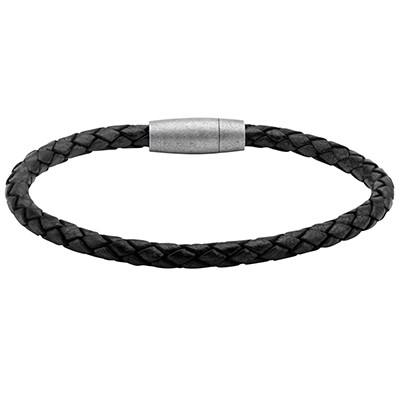 Stack Time Brown Stackable Mens Braided Leather Bracelet