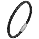 Stack Time Brown Stackable Mens Braided Leather Bracelet Alt View