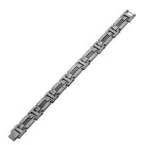 Blade Sharp Gunmetal Stainless Steel Mens Bracelet Flat View