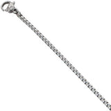 Box Chain Thin Width Steel Mens Box Link Necklace Chain Flat View