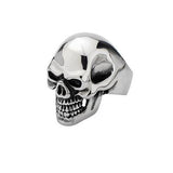 Grin Reaper Mens Large Stainless Steel Skull Ring