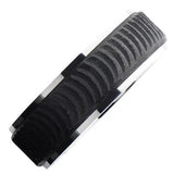Ridged Carbon Graphite Modern Stainless Steel Mens Ring Side View