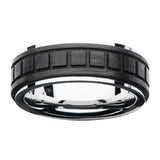 Tank Tread Carbon Graphite Mens Stainless Steel Ring Alt View