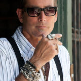 CHOSEN DAY OF THE DEAD SKULL Sterling Silver Mens Ring by King Baby