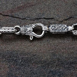 Konstantino Greek Rectangular Sterling Silver Mens Necklace Clasp Close-up
