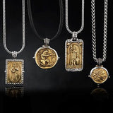 Konstantino Hercules Archer Bronze Coin Necklace Pendant with Konstantino Silver and Bronze Necklaces