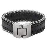 Tribal Hollywood Metal and Leather Bracelet Metal Meltdown Back View