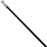 Tribal Hollywood Dual Tone Cross With Rubber Necklace Metal Meltdown Necklace Alone