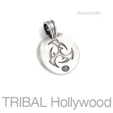 THE CARBON SUN Carbon Fiber Round Medallion Necklace Pendant by BICO Australia Back Side