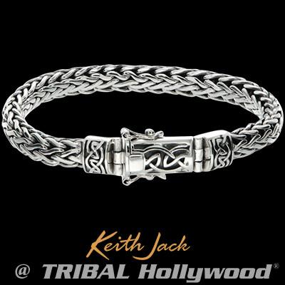 Men's Sterling Silver Bracelet, 'Silver Dragon