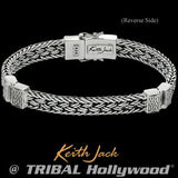 Eternal Bond Celtic Knots Sterling Silver Mens Bracelet Reverse Side