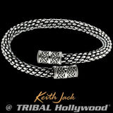 Keith Jack Celtic Weave Celtic Knots Silver Cuff Bracelet Large Size