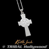 Keith Jack Eternal Faith Celtic Knot Cross Silver Necklace
