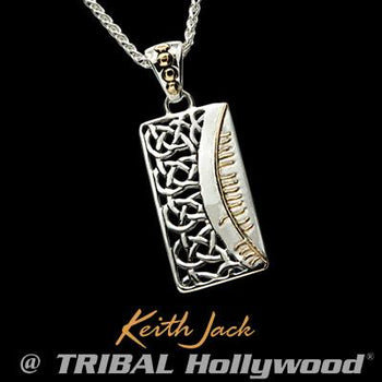 Druid Code Celtic Knots Silver and Gold Necklace Pendant 