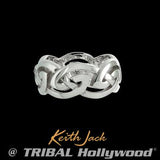 Infinite Celtic Knot Sterling Silver Mens Ring