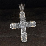Konstantino Phidias Silver Sculpted Cross Necklace Pendant Reverse Side
