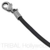 RUBBER NECKLACE Extra Thick Width Fixed Length Close-up