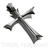 A FATED CROSS Mens Necklace Pendant in Silver 