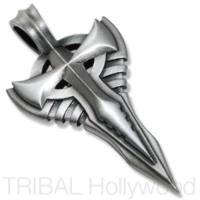 THE BACKUP Sword Cross Pendant in Silver