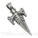 AGILE Black Cross Sword Pendant in Gunmetal 