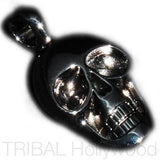 MORTY Black Skull Pendant in Gunmetal 