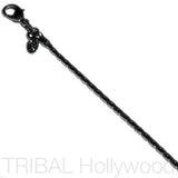 LUCKY STRIKE Gunmetal Black Chain Flat View